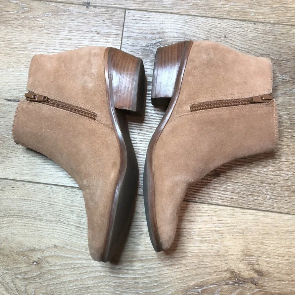 Jack Rogers Bailee Tan Suede Ankle Boots Size 6M
